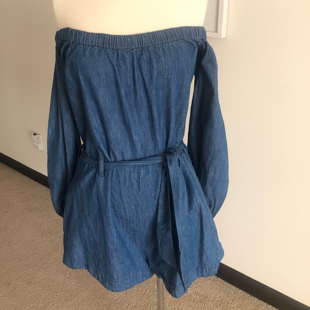 BrandNew! Free People Chambray Denim Romper